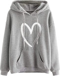 SweatyRocks Women's Casual Heart Print